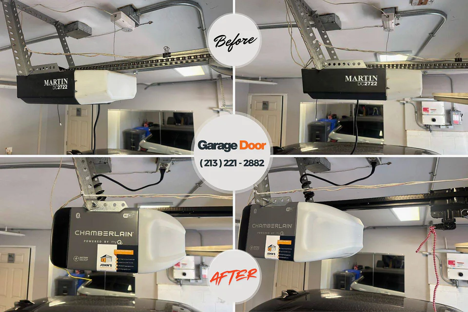 Before and after: garage door repair Homer City, PA